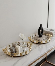 ZEYVE BONCUK YÖV. 2-PLACE TRAY 32x28x5-37x33x5cm